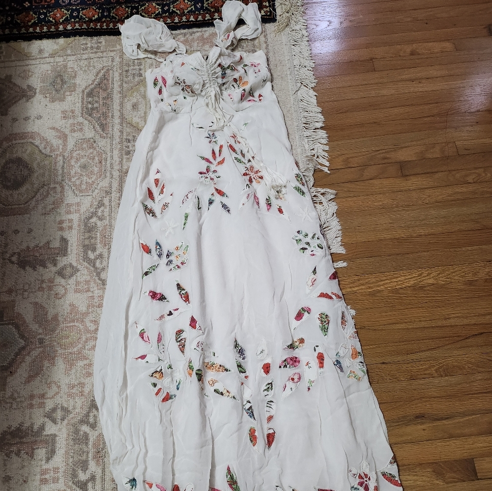 White dress- Farm Rio for Anthropologie